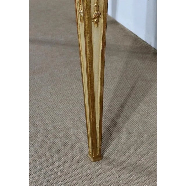 Louis XVI Style 19th-Century Marble and Golden Wood Console Table For Sale - Image 14 of 18