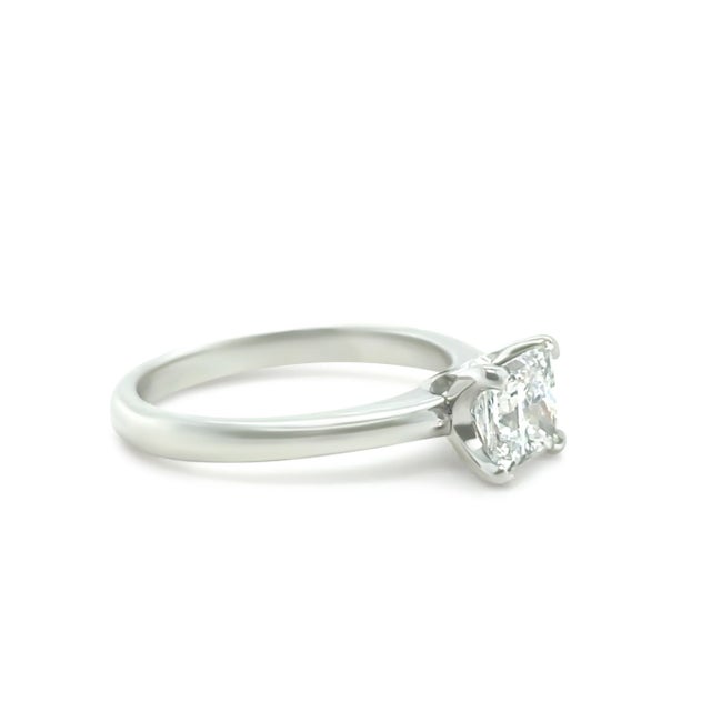 GIA 18ct White Gold Princess-Cut Diamond Engagement Ring 1.20ct For Sale - Image 4 of 8