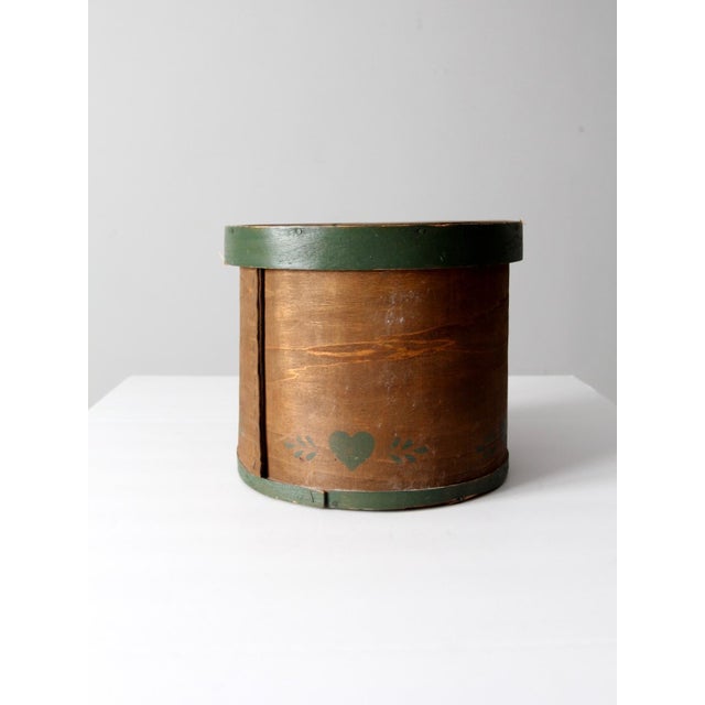 This vintage wooden pantry box brings rustic charm to any space. Featuring a hand-stenciled pattern of hearts, leaves, and...