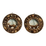 Pair of Antique British Colonial Sailors Valentine For Sale