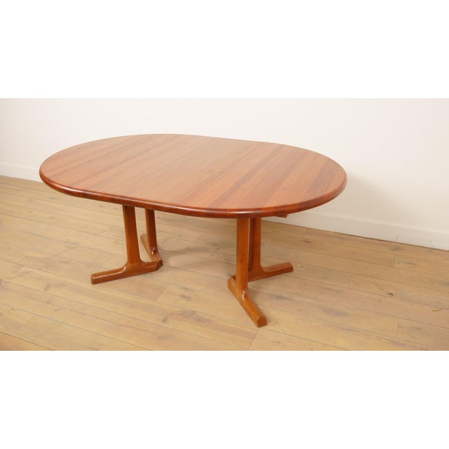 Wood Vintage Extendable Teak Dining Table attributed to Dyrlund, 1960s For Sale - Image 7 of 11