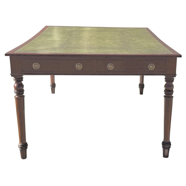 19th Century Georgian Mahogany Partners Writing Table, 1830 For Sale - Image 9 of 14