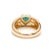 Emerald Natural 0.78 cts Zambian emerald & 0.09 cts diamond heart ring in 18k gold For Sale - Image 8 of 18