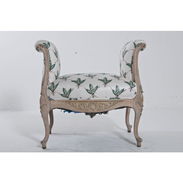 French Country Carved Wooden Window Bench For Sale - Image 3 of 8