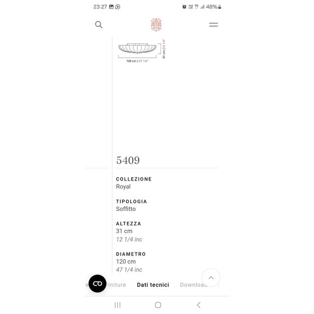 1970s Ceiling Light in Brass and Dew Glass from Barovier and Toso, 1970s For Sale - Image 5 of 8