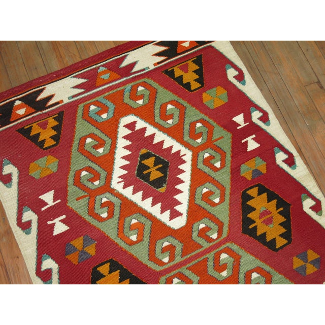 Contemporary 1940s Scatter Size Turkish Kilim - 2'10" x 4'7" For Sale - Image 3 of 6