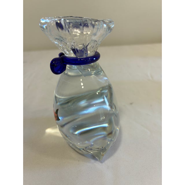 Hand Blown Murano Style Art Glass Fish in a Bag For Sale - Image 10 of 11