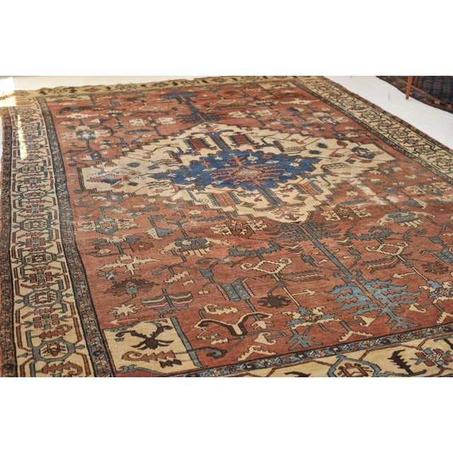 Boho Chic Antique Bakshayesh Rug, 9.6 x 13.7 For Sale - Image 3 of 11