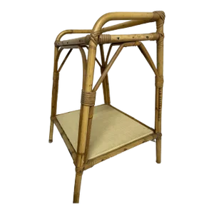 Vintage Two Tier Bamboo Side Table