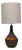 20th Century German Brown And Orange Ceramic Table Lamp For Sale