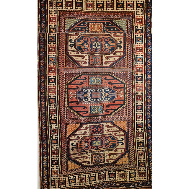 Late 19th Century Late 19th Century Karachov Kazak Rug For Sale - Image 5 of 12