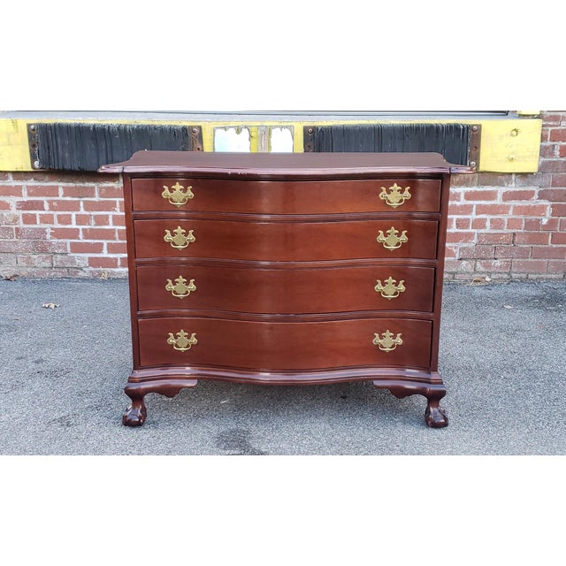 Paine Furniture of Boston Ma Solid Mahogany Chippendale 4 Drawer