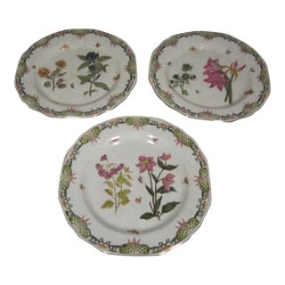 Floral Motif Decorative Plates - Set of 3 For Sale