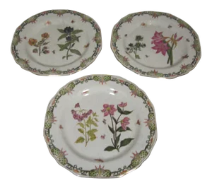 Floral Motif Decorative Plates - Set of 3