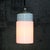 Porcelain Industrial pending lamp White porcelain, brass top and white opaline glass 2 meter black cotton flex 2...