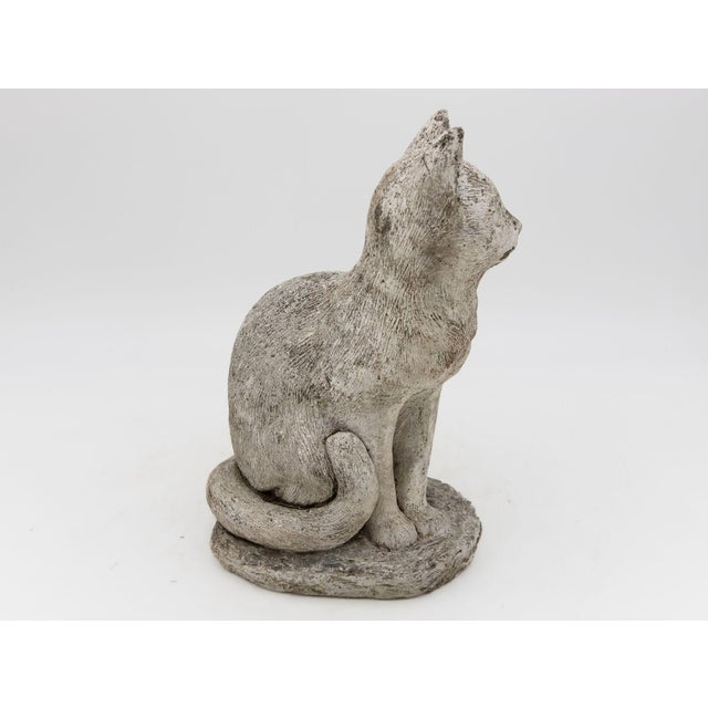 Vintage Composite Stone Cat Garden Statue, French 1970s For Sale In New York - Image 6 of 8