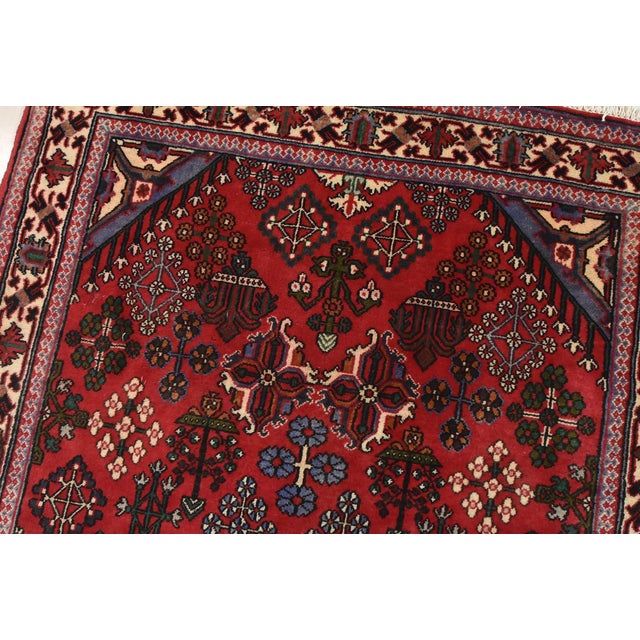Maymeh Runner 4’3” X 12’6” Red Wool Vintage Tribal Hand-Knotted Oriental Rug For Sale In Philadelphia - Image 6 of 15