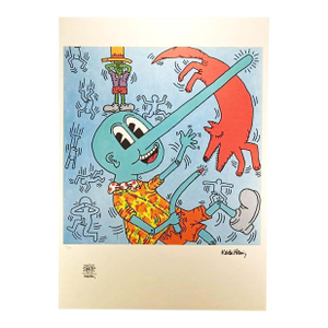 After Keith Haring, Composition, Limited Edition Lithograph, 1990s