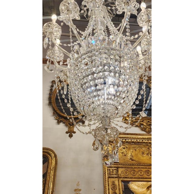 19th Century Swarvoski Crystal Chandelier For Sale - Image 9 of 10