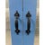 Modern Farmhouse Blue Solid Pin With Silver-Tone Mesh Doors Server or Cabinet For Sale In New York - Image 6 of 13