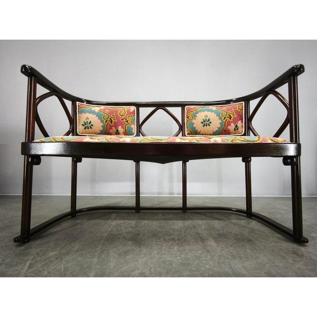 Wood Art Nouveau Bat Sofa by Josef Hoffmann, 1930s For Sale - Image 7 of 15