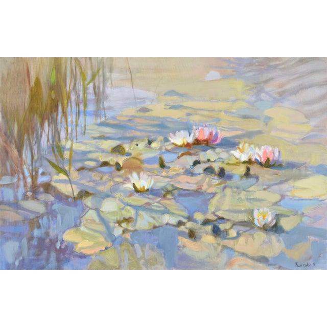 Early 21st Century Valery Bayda, Water Lilies, 2019, Oil Painting on Canvas For Sale - Image 5 of 5