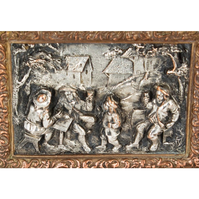 Antique French Silvered and Gilted Copper Jewellery Casket Box from AB Paris For Sale - Image 11 of 18