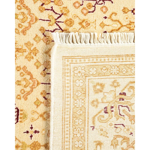 2000 - 2009 Mogul, One-of-a-Kind Hand-Knotted Area Rug in Ivory, 4' 2" x 6' 0" For Sale - Image 5 of 8