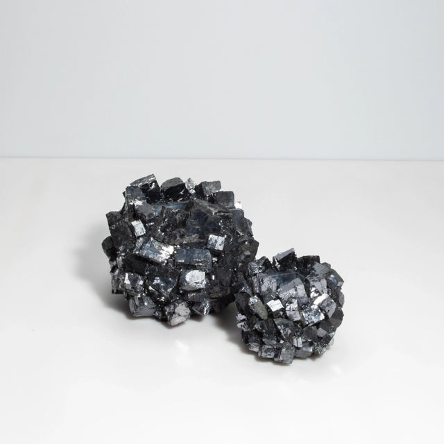 Gray Votive Holder in Galena Large For Sale - Image 8 of 9