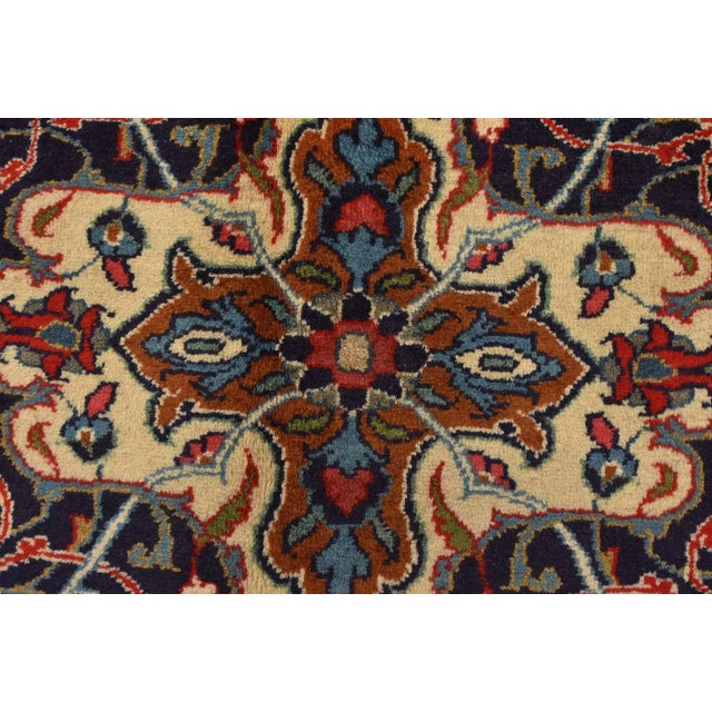 Sarouk Rug 9'10'' X 12'9'' Red Wool Vintage Traditional Hand-Knotted Carpet For Sale - Image 9 of 15