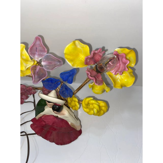 Vintage 1950s Tv Lamp Courting Couple Floral Light MCM Kitsch 12” Working For Sale - Image 9 of 12