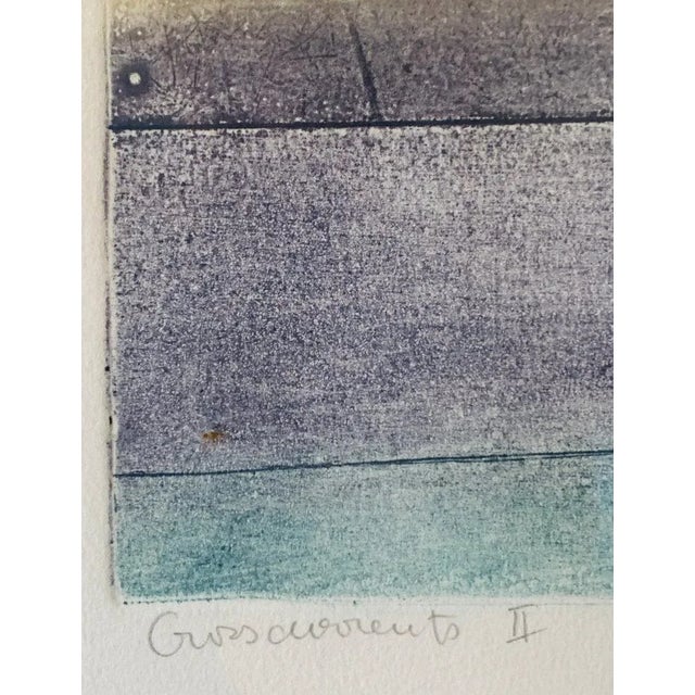 "Crosscurrents II" Etching on Zinc Print by Renata Zerner, Artist Proof For Sale - Image 11 of 13