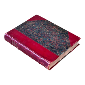 Antique Victorian Illustrated Leather Spine Art Book Florence Tuscany Grand Tour