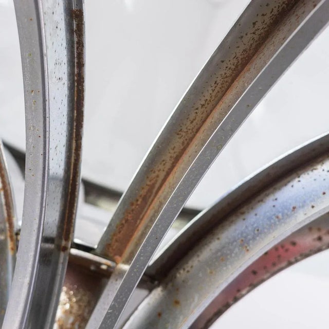 Vintage Glass & Chrome Dining Table, 1970s For Sale - Image 3 of 7