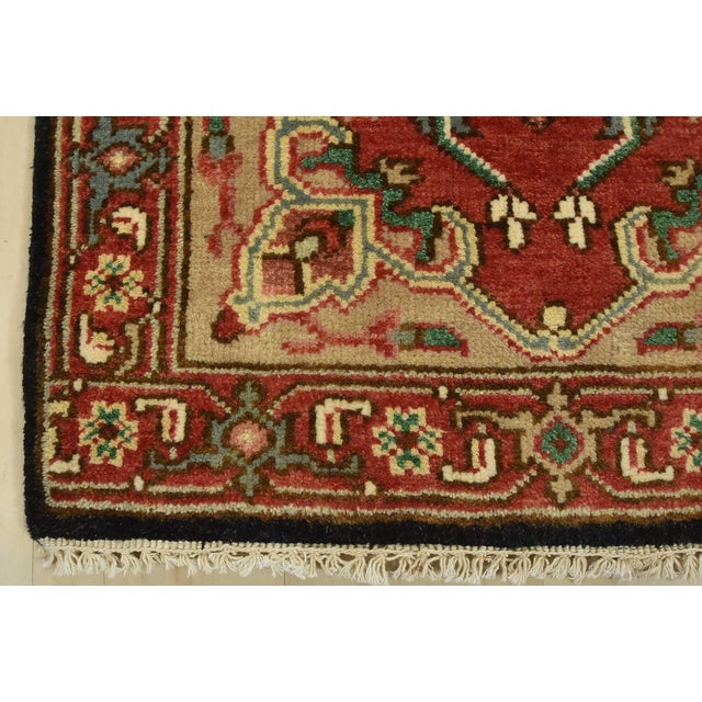 Heriz Runner 2’6” X 12′ Red Wool Traditional Hand-Knotted Oriental Rug For Sale - Image 10 of 13