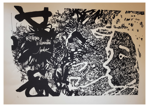 Raymond Moretti, Rimbaud 3, 1970, Original Lithograph