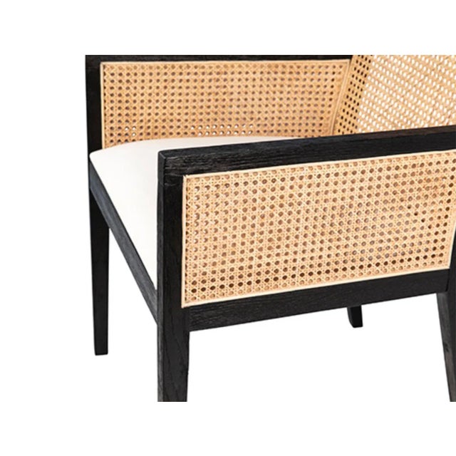 Colonial Black & Cane Dining Arm Chair For Sale - Image 9 of 11