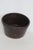Ceramic 1899 Handmade Pottery Dish Dark Brown Glaze Salt Crock Bowl With Lip For Sale - Image 7 of 12