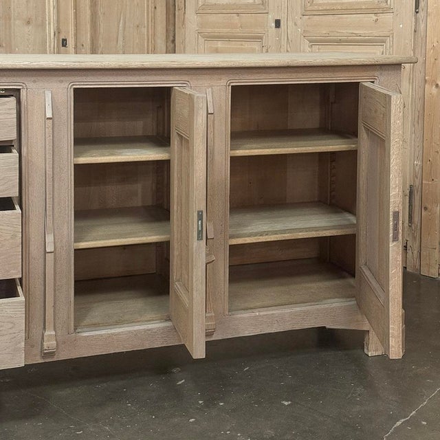 Antique Gothic Revival Stripped Oak Buffet For Sale - Image 14 of 18
