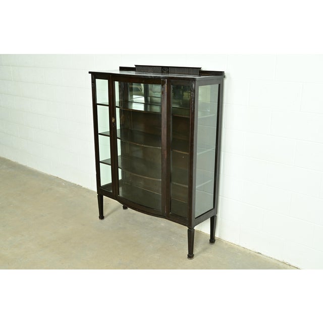 A gorgeous antique French Regency Louis XVI or Victorian bookcase or display cabinet In the manner of Berkey & Gay USA,...