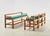 Architectural set of 3 dining chairs + bench, designed by a Dutch architect for his own home in the 1980s and manufactured...