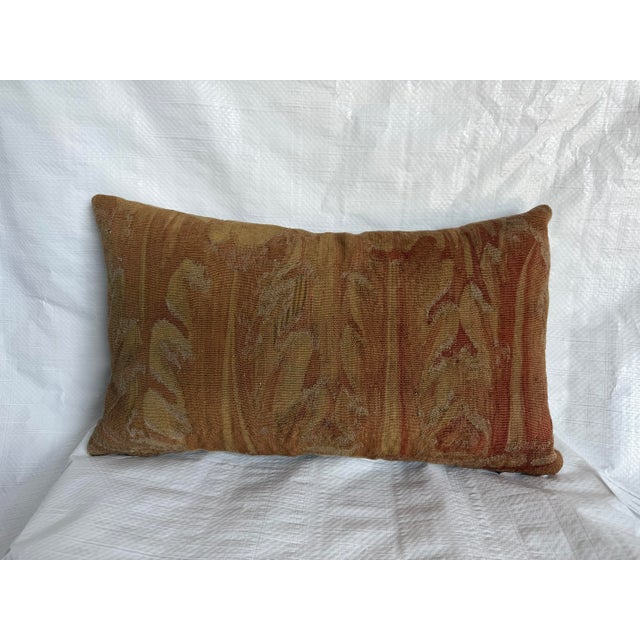 This exceptional 17th-century Brussels tapestry pillow is fashioned from an early woven fragment featuring a subtle...
