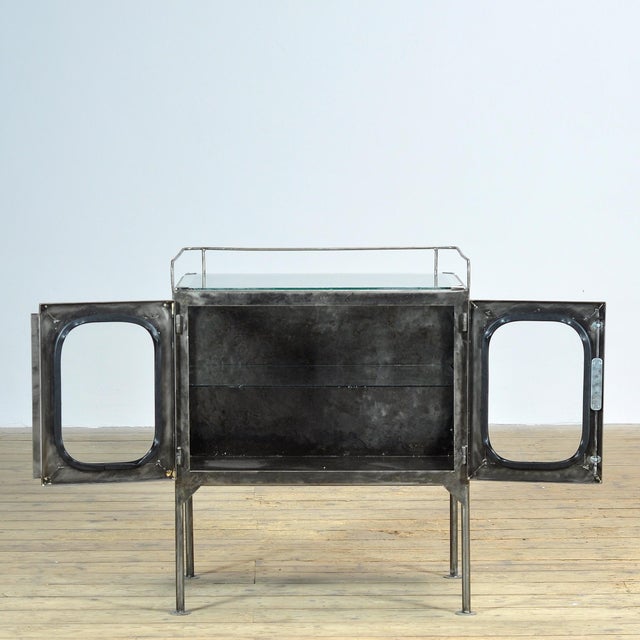 Vintage Glass Hospital Cabinet, 1970s For Sale - Image 4 of 13