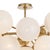 Shine Globe Flush Mount, Natural Brass with Swirl Glass For Sale - Image 4 of 8