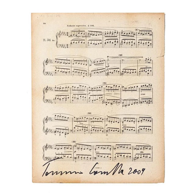 Musical Notes'' is a beautiful artwork in mixed media, tempera and collage on a musical note, realized in 2009 by Tommaso...