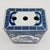 Vintage Chinoiserie Blue and White Porcelain Foo Dog Flower Frog For Sale - Image 4 of 11