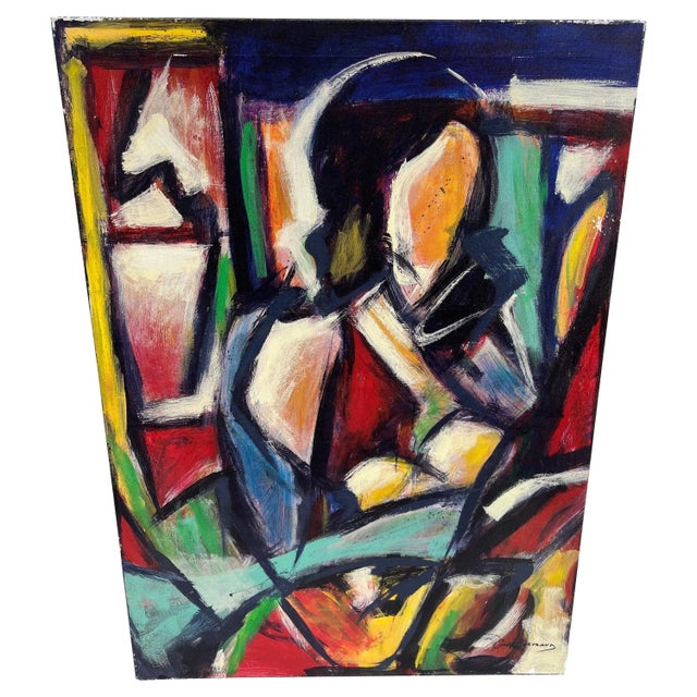 Carol Bertrand Mid-Century Modern Abstract of a Woman For Sale - Image 13 of 13