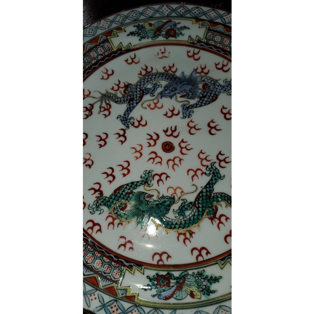 Chinese Hand-Decorated Plates, 1930s, Set of 5 For Sale - Image 3 of 7
