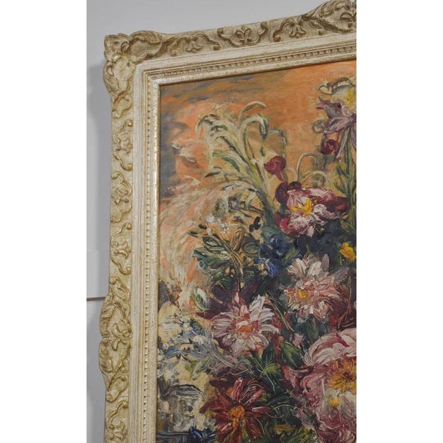 Floral Still Life, 1920s, Oil on Canvas, Framed For Sale - Image 4 of 8