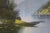 Mid Century Rowboat Sailboat Tree Lined River Lake Seascape Print For Sale - Image 6 of 10